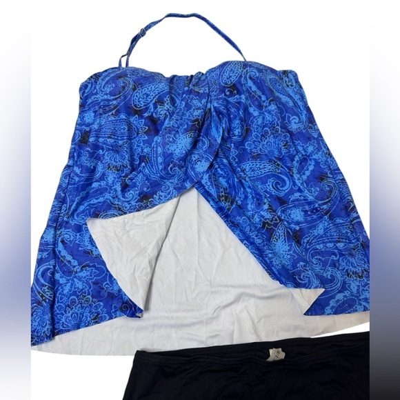 Tempt Me Tankini Bandeau Swim Top with Bottom Tummy Control Swimsuit SZ Md NWT - Picture 6 of 9